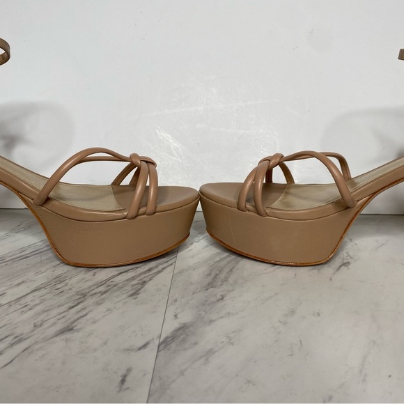 Schutz Kelsie Platform Tan Heeled Sandal 11B - Picture 6 of 14